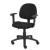 Boss Perfect Posture Deluxe Office Task Chair with Adjustable Arms, Black