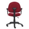 Boss Perfect Posture Deluxe Office Task Chair with Adjustable Arms, Burgundy