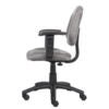 Boss Perfect Posture Deluxe Office Task Chair with Adjustable Arms, grey
