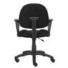 Boss Perfect Posture Deluxe Office Task Chair with Loop Arms, Black