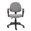 Boss Perfect Posture Deluxe Office Task Chair with Loop Arms, grey