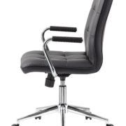 Modern Office Chair w/Chrome Arms-Black