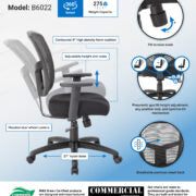 Boss Contract Mesh Task Chair, Synchro-Tilt Mechanism