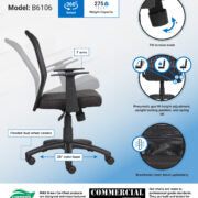 Boss Budget Mesh Task Chair W/ T-Arms
