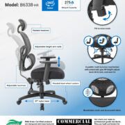 Boss Multi-Function Mesh Task Chair w/Headrest
