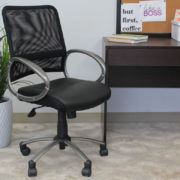Boss Mesh Back W/ Pewter Finish Task Chair