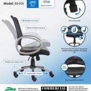 Boss Mesh Back W/ Pewter Finish Task Chair