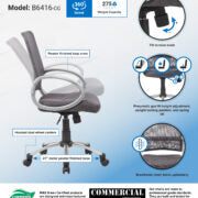 Boss Mesh Back W/ Pewter Finish Task Chair