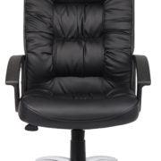 Boss High Back LeatherPlus Chair W/ Chrome Base