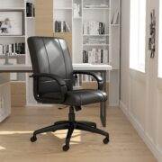 Boss Caressoftplus Vinyl Executive Mid Back Chair