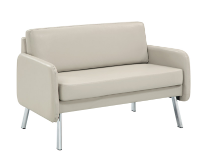 Loveseat w Chrome Finish Legs - by Office Star Products