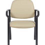 Boss Chair Mid Back Guest Chair, 300 lb capacity, Antimicrobial Vinyl, Beige