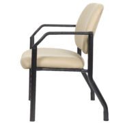 Boss Chair Mid Back Guest Chair, 500 lb capacity, Antimicrobial Vinyl, Beige