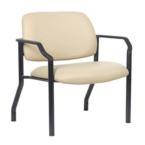 Boss Chair Mid Back Guest Chair, 500 lb capacity, Antimicrobial Vinyl, Beige