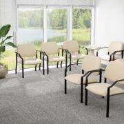 Boss Chair Mid Back Guest Chair, 500 lb capacity, Antimicrobial Vinyl, Beige