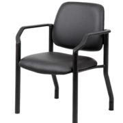 Boss Chair Mid Back Guest Chair, 300 lb capacity, Antimicrobial Vinyl