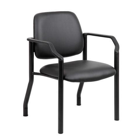 Boss Chair Mid Back Guest Chair, 300 lb capacity, Antimicrobial Vinyl