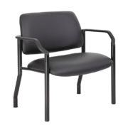 Boss Chair Mid Back Guest Chair, 500 lb capacity, Antimicrobial Vinyl