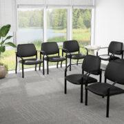 Boss Chair Mid Back Guest Chair, 500 lb capacity, Antimicrobial Vinyl