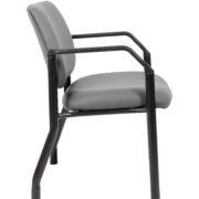 Boss Chair Mid Back Guest Chair, 500 lb capacity, Antimicrobial Vinyl