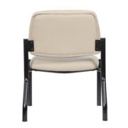 Boss Chair Mid Back Armless Guest Chair, 400 lb capacity, Antimicrobial Vinyl, Beige