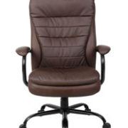 Boss Heavy Duty Double Plush LeatherPlus Chair-400 Lbs.