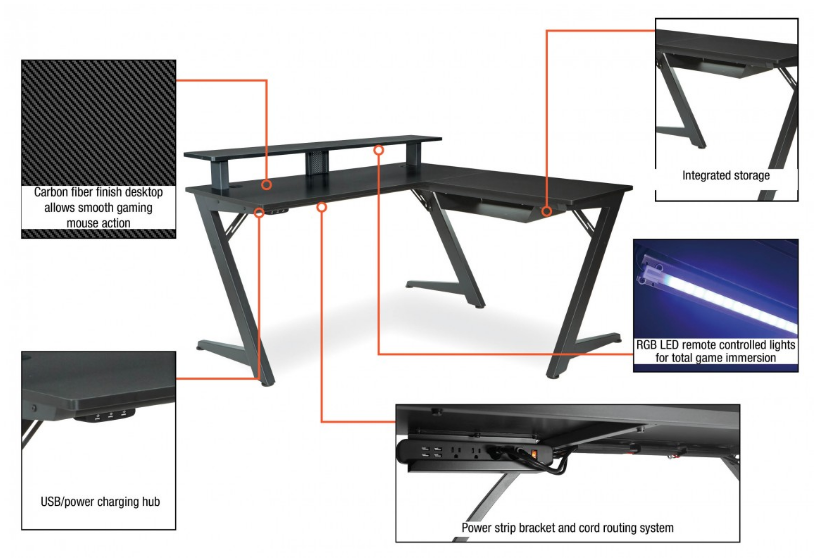 Avatar Battle Station Gaming Desk. Office Furniture located in Mission Viejo, Orange County, CA 33.619850, -177.680500