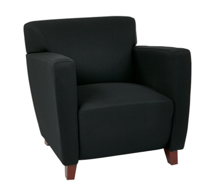 Club Chair w Cherry Finish Legs - by Office Star Products