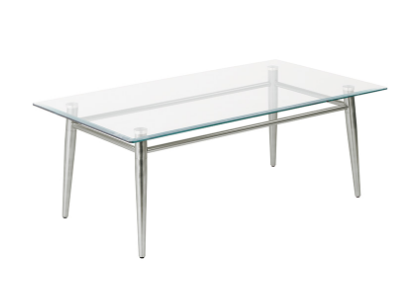 Brooklyn Clear Tempered Glass Top Rectangle Coffee Table