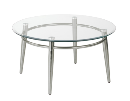 Brooklyn Clear Tempered Glass Round Top Coffee Table