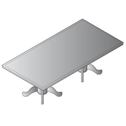 Rectangular Table with Queen Anne Base