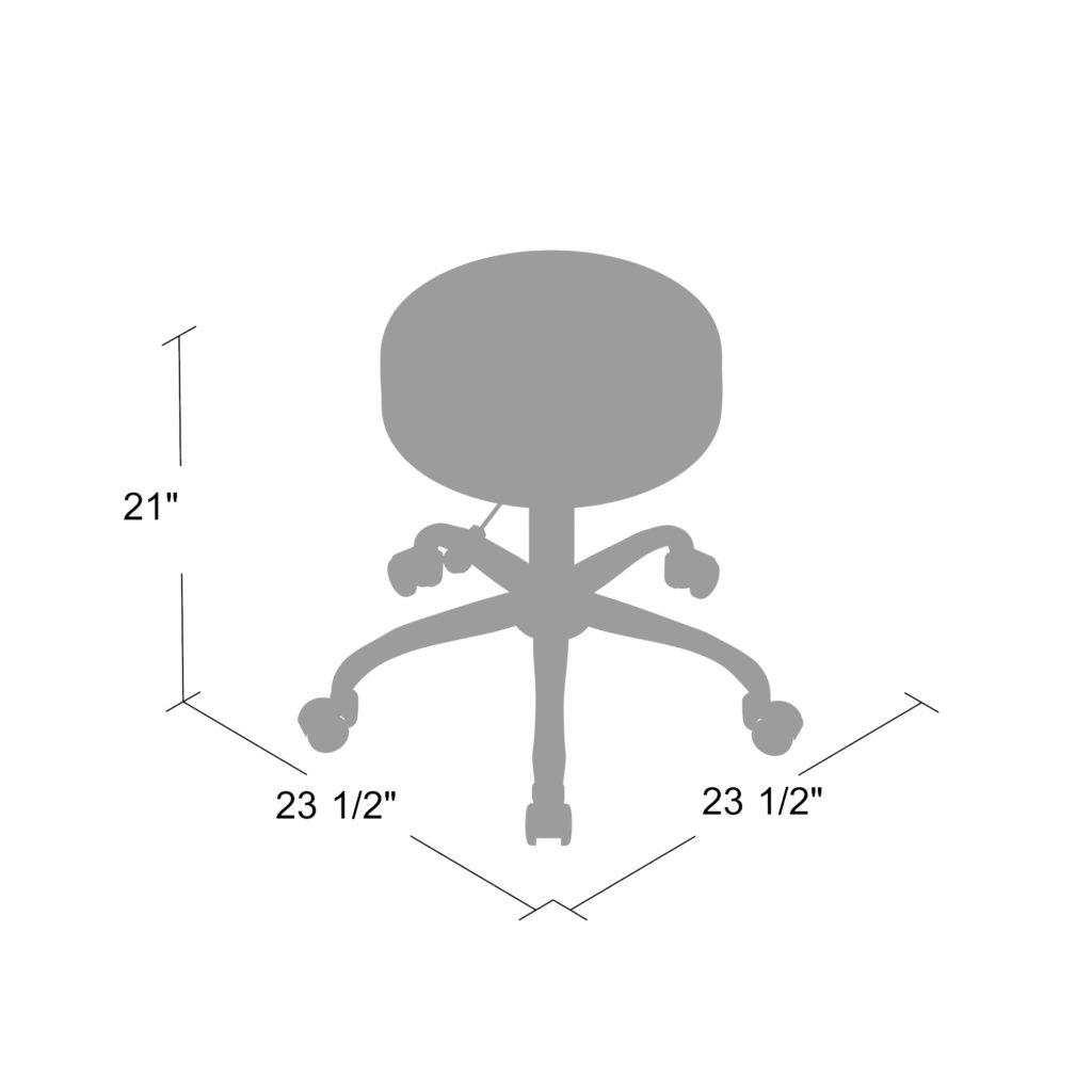 Boss Office AM Vinyl Be Well Medical Spa Professional Adjustable Stool, Black