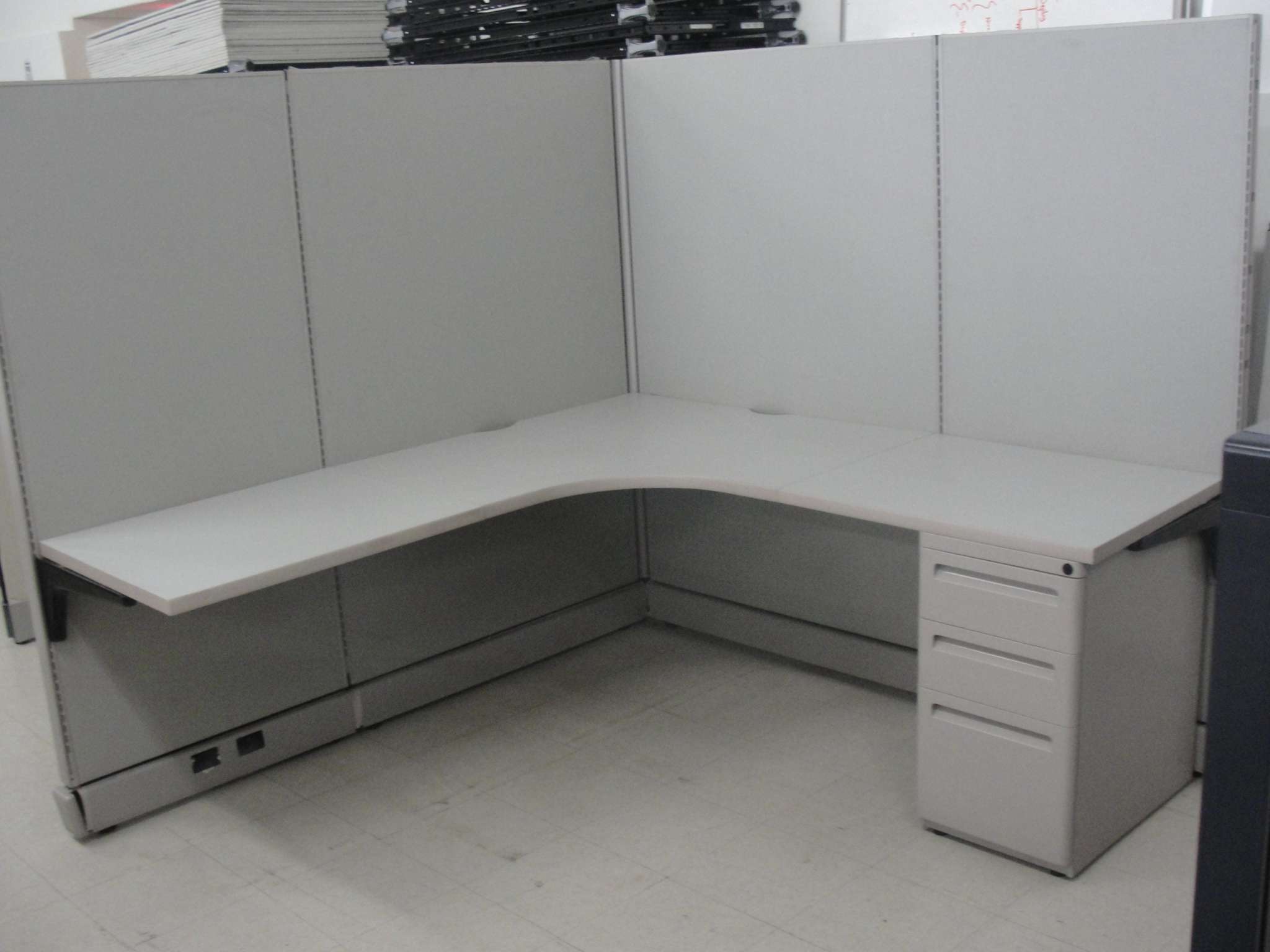 Grey Cubicles Herman Miller Gray AO2 Cubicle – Nationwide Furniture Liquidators
