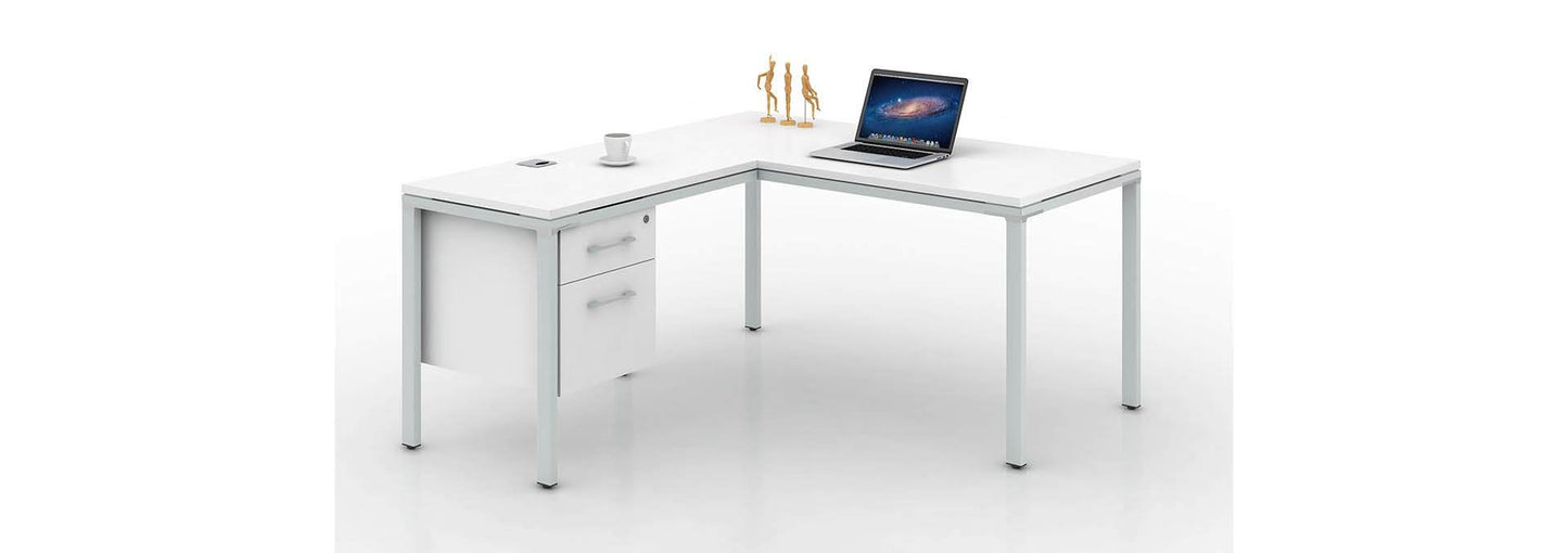 New Driftwood Simple System L-Shape Desk by BOSS