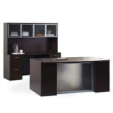 New Executive Office with Glass Modesty Panel & Hutch by Office Star